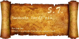 Swoboda Terézia névjegykártya